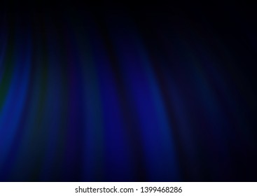 Dark BLUE vector pattern with curved circles. An elegant bright illustration with gradient. A completely new marble design for your business.
