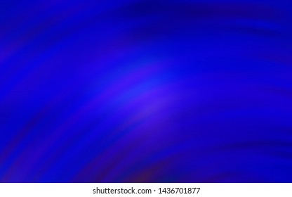 Dark BLUE vector pattern with curved lines. An elegant bright illustration with gradient. Brand new design for your ads, poster, banner.