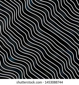 Dark BLUE vector pattern with curved lines. Abstract illustration with gradient bows. Design for your business promotion.