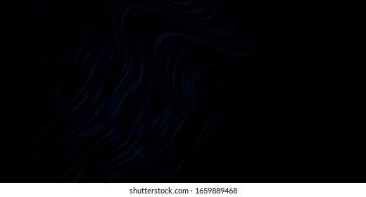 Dark BLUE vector pattern with curved lines. Colorful illustration, which consists of curves. Pattern for websites, landing pages.