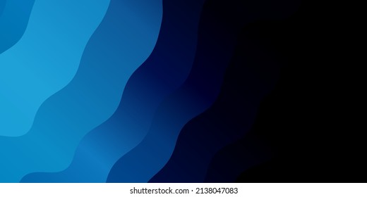 Dark BLUE vector pattern with curved lines. Colorful illustration with curved lines. Pattern for websites, landing pages.