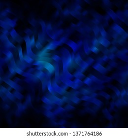 Dark BLUE vector pattern with curves. Colorful illustration with curved lines. Pattern for busines booklets, leaflets