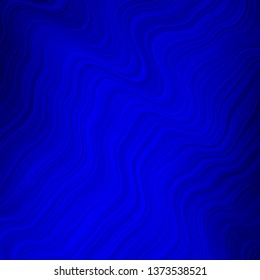 Dark BLUE vector pattern with curves. Abstract gradient illustration with wry lines. Pattern for websites, landing pages.