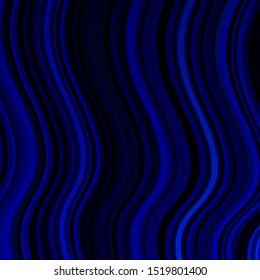 Dark BLUE vector pattern with curves. Brand new colorful illustration with bent lines. Pattern for ads, commercials.