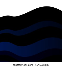 Dark BLUE vector pattern with curves. Colorful geometric sample with gradient curves.  Best design for your ad, poster, banner.