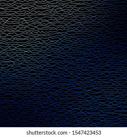 Dark BLUE vector pattern with curves. Illustration in halftone style with gradient curves. Template for cellphones.