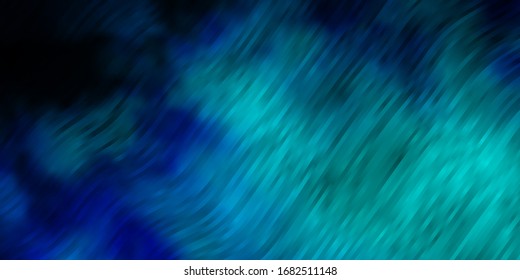 Dark BLUE vector pattern with curves. Illustration in halftone style with gradient curves. Pattern for ads, commercials.