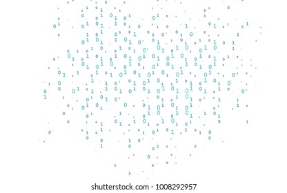 Dark BLUE vector pattern with Digit symbols. Modern geometrical illustration with numerals. The pattern can be used for school, grammar websites.