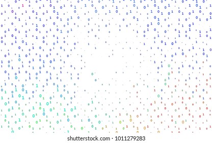 Dark BLUE vector pattern with Digit symbols. design in simple style with collection of numerals. Best design for your ad, poster, banner of math college.