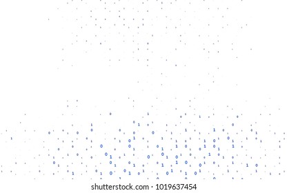 Dark BLUE vector pattern with Digit symbols. Shining colorful illustration with isolated Digit signs. The pattern can be used as ads, poster, banner for books.