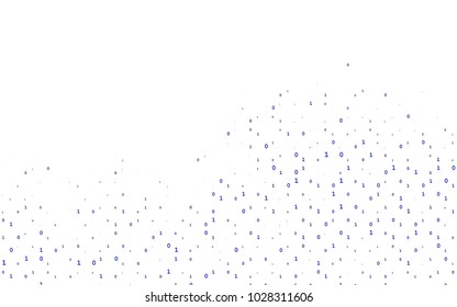 Dark BLUE vector pattern with Digit symbols. Blurred design in simple style with collection of numerals. Best design for your ad, poster, banner of math college.
