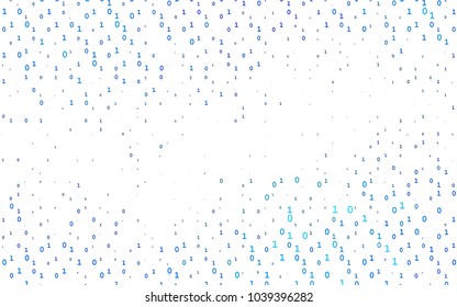 Dark BLUE vector pattern with Digit symbols. Modern geometrical illustration with numerals. Template can be used as a background for ads of typography.