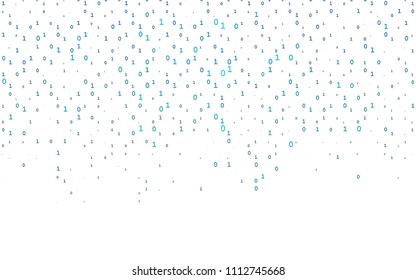 Dark BLUE vector pattern with Digit symbols. Blurred design in simple style with collection of numerals. Best design for your ad, poster, banner of math college.