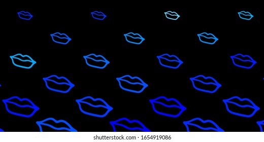 Dark BLUE vector pattern with feminism elements. Simple design in abstract style with women’s rights activism. Best design to show the power of women.
