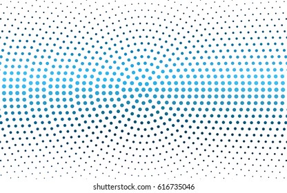 DARK BLUE vector pattern of geometric circle shapes. Colorful mosaic banner. Geometric background with colored disks.