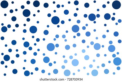 DARK BLUE vector pattern of geometric circle shapes. Colorful mosaic banner. Geometric background with colored disks.