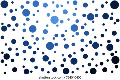 DARK BLUE vector pattern of geometric circle shapes. Colorful mosaic banner. Geometric background with colored disks.