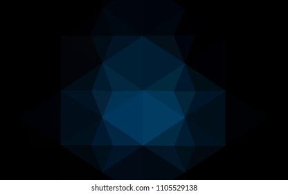 Dark BLUE vector pattern with gradient triangles. Elegant bright polygonal illustration with gradient. Pattern for a brand book's backdrop.