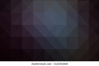Dark BLUE vector pattern with gradient triangles. Creative geometric illustration in Origami style with gradient. The best triangular design for your business.