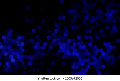 Dark BLUE vector pattern. Hexagonal template. Geometric sample. Repeating hexagon shapes. Brand-New texture for your design. Pattern can be used for background