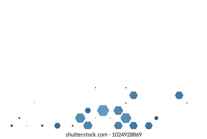 Dark BLUE vector pattern. Hexagonal template. Geometric sample. Repeating hexagon shapes. Brand-New texture for your design. Pattern can be used for background
