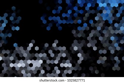 Dark BLUE vector pattern. Hexagonal template. Geometric sample. Repeating hexagon shapes. Brand-New texture for your design. Pattern can be used for background