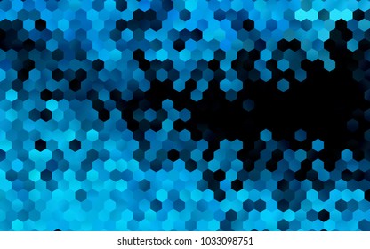 Dark BLUE vector pattern. Hexagonal template. Geometric sample. Repeating hexagon shapes. Brand-New texture for your design. Pattern can be used for background