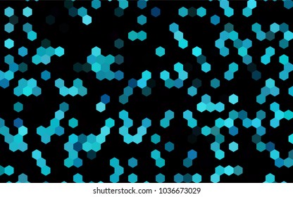 Dark BLUE vector pattern. Hexagonal template. Geometric sample. Repeating hexagon shapes. Brand-New texture for your design. Pattern can be used for background