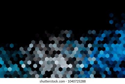 Dark BLUE vector pattern. Hexagonal template. Geometric sample. Repeating hexagon shapes. Brand-New texture for your design. Pattern can be used for background