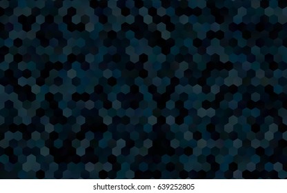 Dark BLUE vector pattern. Hexagonal template. Geometric sample. Repeating hexagon shapes. Brand-New texture for your design. Pattern can be used for background