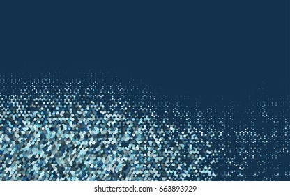 Dark BLUE vector pattern. Hexagonal template. Geometric sample. Repeating hexagon shapes. Brand-New texture for your design. Pattern can be used for background