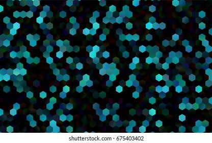 Dark BLUE vector pattern. Hexagonal template. Geometric sample. Repeating hexagon shapes. Brand-New texture for your design. Pattern can be used for background