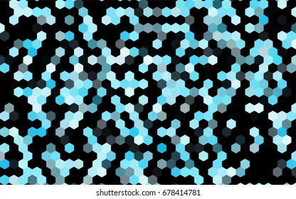 Dark BLUE vector pattern. Hexagonal template. Geometric sample. Repeating hexagon shapes. Brand-New texture for your design. Pattern can be used for background