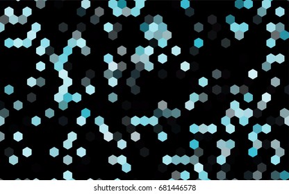 Dark BLUE vector pattern. Hexagonal template. Geometric sample. Repeating hexagon shapes. Brand-New texture for your design. Pattern can be used for background