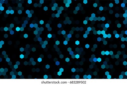 Dark BLUE vector pattern. Hexagonal template. Geometric sample. Repeating hexagon shapes. Brand-New texture for your design. Pattern can be used for background