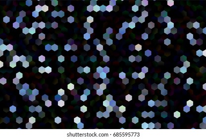 Dark BLUE vector pattern. Hexagonal template. Geometric sample. Repeating hexagon shapes. Brand-New texture for your design. Pattern can be used for background