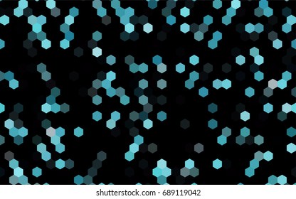 Dark BLUE vector pattern. Hexagonal template. Geometric sample. Repeating hexagon shapes. Brand-New texture for your design. Pattern can be used for background