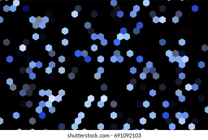 Dark BLUE vector pattern. Hexagonal template. Geometric sample. Repeating hexagon shapes. Brand-New texture for your design. Pattern can be used for background