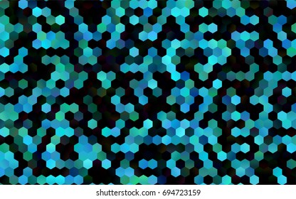 Dark BLUE vector pattern. Hexagonal template. Geometric sample. Repeating hexagon shapes. Brand-New texture for your design. Pattern can be used for background