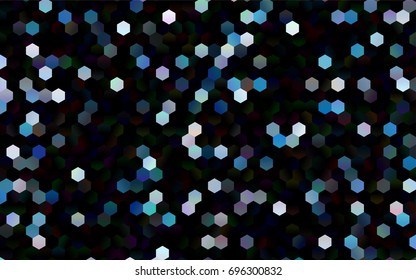 Dark BLUE vector pattern. Hexagonal template. Geometric sample. Repeating hexagon shapes. Brand-New texture for your design. Pattern can be used for background