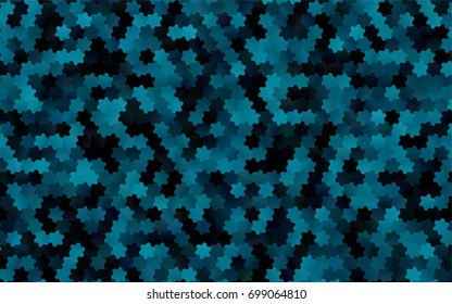 Dark BLUE vector pattern. Hexagonal template. Geometric sample. Repeating hexagon shapes. Brand-New texture for your design. Pattern can be used for background