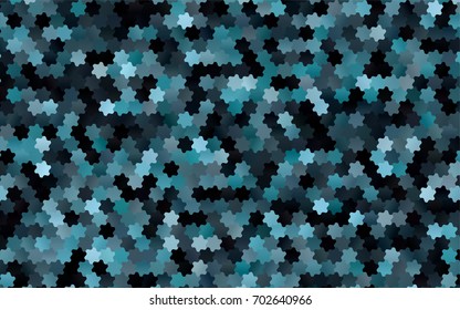 Dark BLUE vector pattern. Hexagonal template. Geometric sample. Repeating hexagon shapes. Brand-New texture for your design. Pattern can be used for background