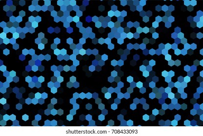 Dark BLUE vector pattern. Hexagonal template. Geometric sample. Repeating hexagon shapes. Brand-New texture for your design. Pattern can be used for background
