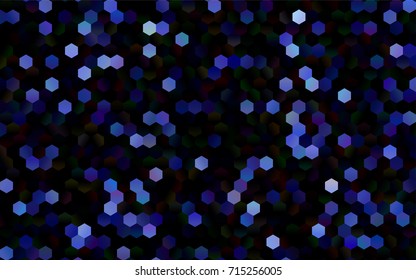 Dark BLUE vector pattern. Hexagonal template. Geometric sample. Repeating hexagon shapes. Brand-New texture for your design. Pattern can be used for background