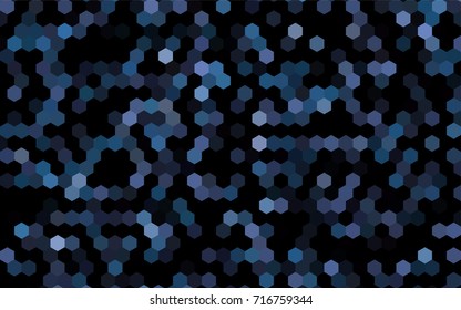 Dark BLUE vector pattern. Hexagonal template. Geometric sample. Repeating hexagon shapes. Brand-New texture for your design. Pattern can be used for background