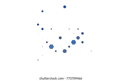 Dark BLUE vector pattern. Hexagonal template. Geometric sample. Repeating hexagon shapes. Brand-New texture for your design. Pattern can be used for background