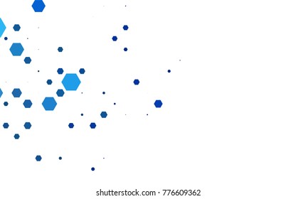 Dark BLUE vector pattern. Hexagonal template. Geometric sample. Repeating hexagon shapes. Brand-New texture for your design. Pattern can be used for background