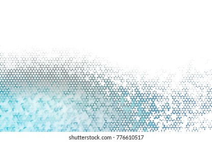 Dark BLUE vector pattern. Hexagonal template. Geometric sample. Repeating hexagon shapes. Brand-New texture for your design. Pattern can be used for background