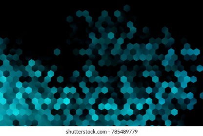Dark BLUE vector pattern. Hexagonal template. Geometric sample. Repeating hexagon shapes. Brand-New texture for your design. Pattern can be used for background