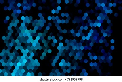 Dark BLUE vector pattern. Hexagonal template. Geometric sample. Repeating hexagon shapes. Brand-New texture for your design. Pattern can be used for background